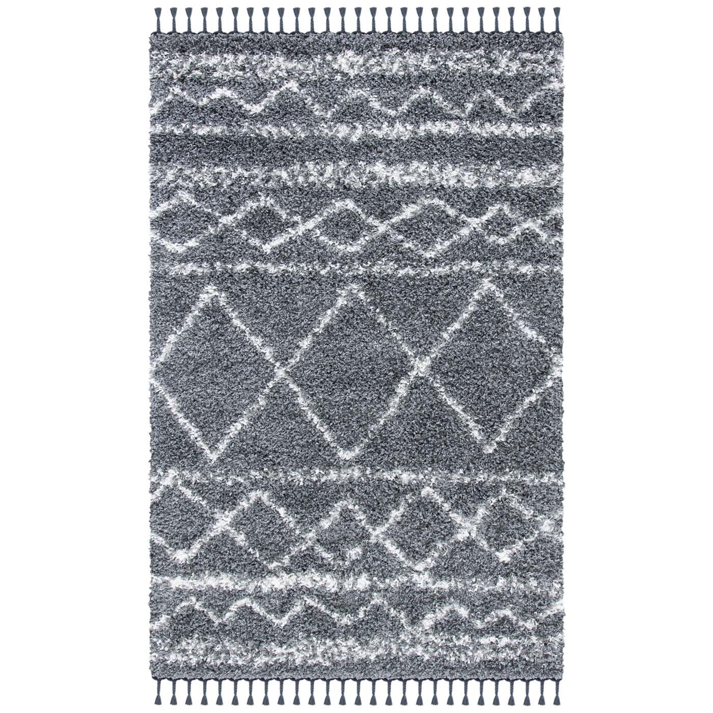 Safavieh Pro Lux Shag 436 Rug, PLX436 - Dark Grey / Ivory