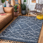 Safavieh Pro Lux Shag 436 Rug, PLX436 - Blue / Ivory