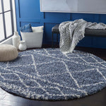 Safavieh Pro Lux Shag 436 Rug, PLX436 - Blue / Ivory