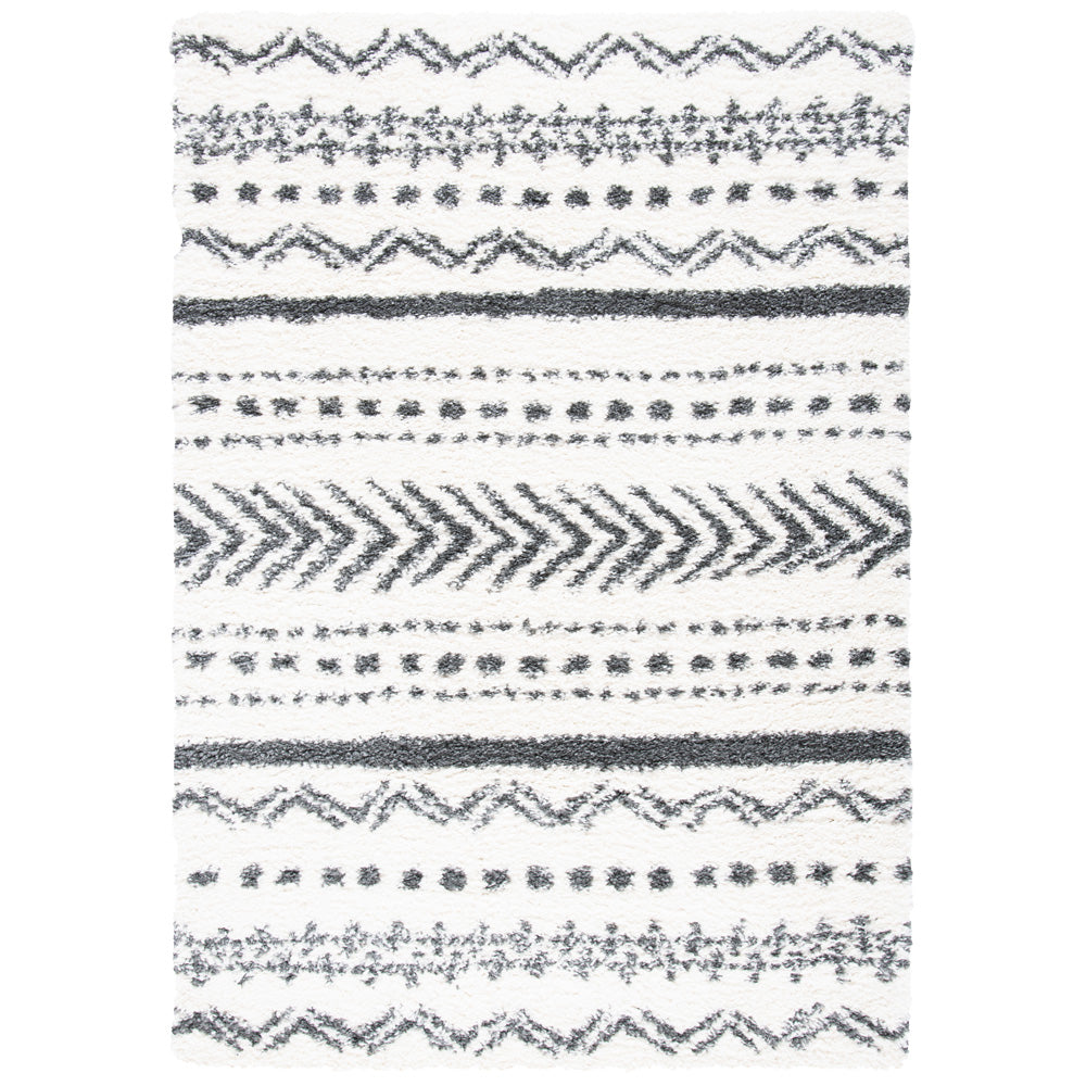 Safavieh Parma Shag 542 Rug, PMA542 - Ivory / Charcoal