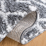 Safavieh Parma Shag 544 Rug, PMA544 - Charcoal / Ivory