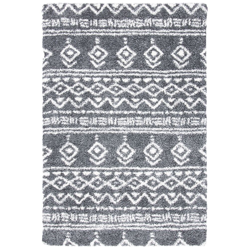 Safavieh Parma Shag 544 Rug, PMA544 - Charcoal / Ivory