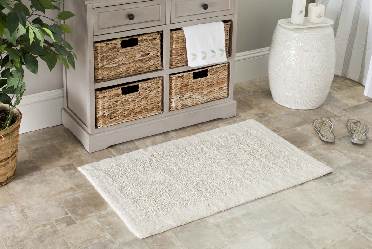 Safavieh Shadow Plush Bathmat 623 Rug, PMB623 (Set of 2) - Natural