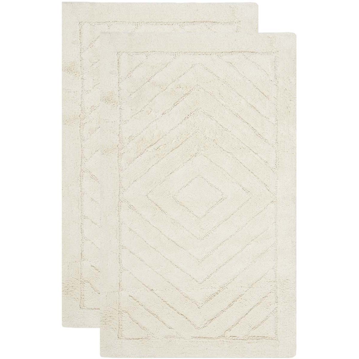 Safavieh Marquis Diamond Bathmat 635 Rug, PMB635 (Set of 2) - Natural