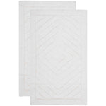 Safavieh Marquis Diamond Bathmat 635 Rug, PMB635 (Set of 2) - White