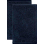 Safavieh Vine Scroll Bathmat 637 Rug, PMB637 (Set of 2) - Navy