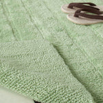 Safavieh Spa Stripe Tufted Bathmat 720 Rug, PMB720 (Set of 2) - Light Green