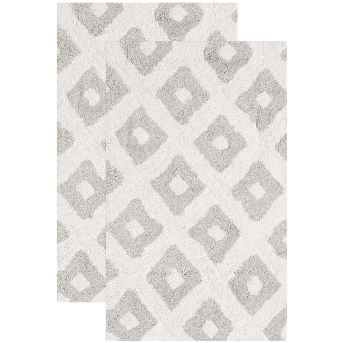 Safavieh Diamond Tufted Bathmat 726 Rug, PMB726 (Set of 2) - Arizona Blue