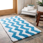 Safavieh Chevron Tufted Bathmat 727 Rug, PMB727 (Set of 2) - Saffron