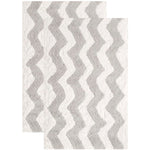 Safavieh Chevron Tufted Bathmat 727 Rug, PMB727 - Pearl Grey