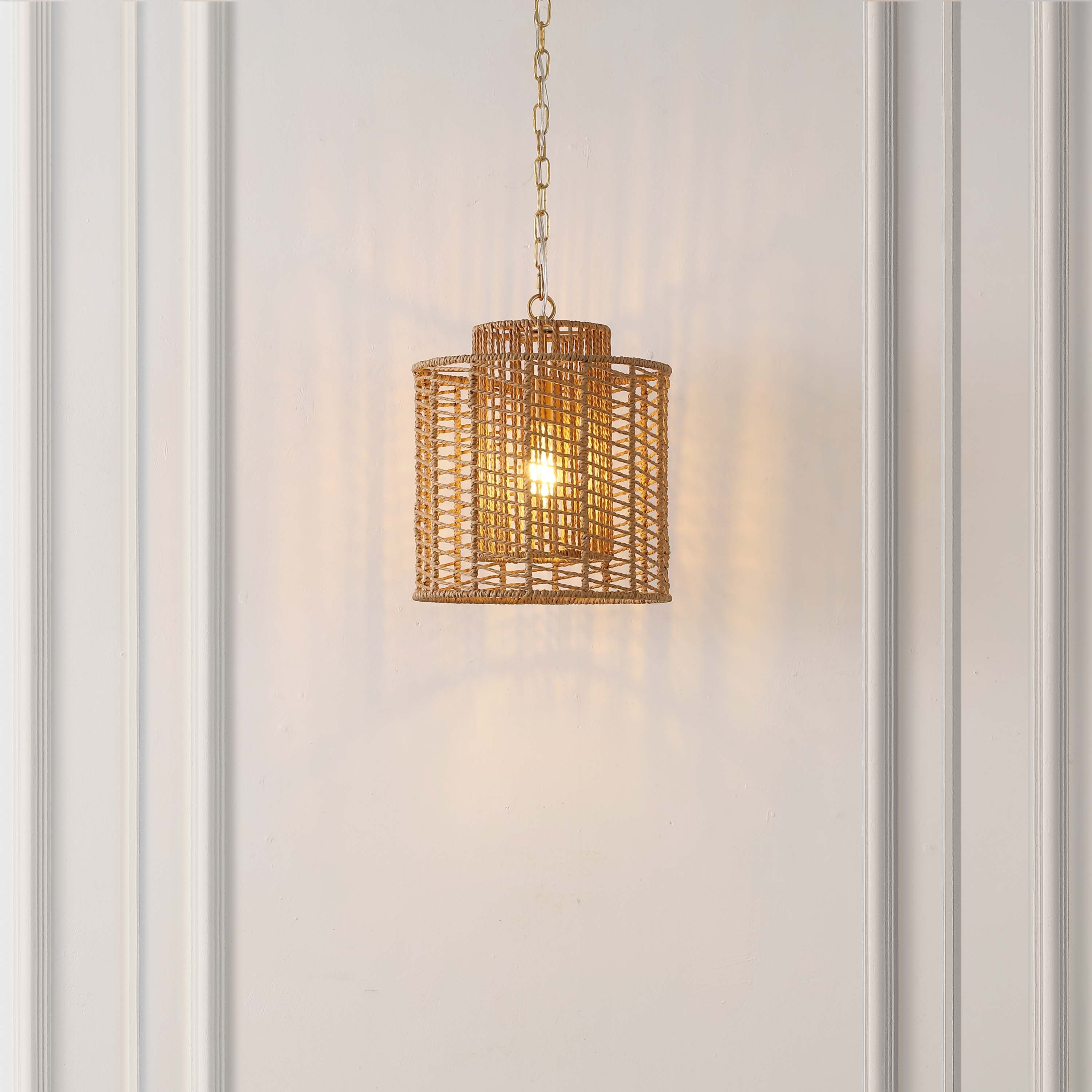 Safavieh Ryoa 12.25 Inch Extendable Pendant , PND4191 - Natural / Gold