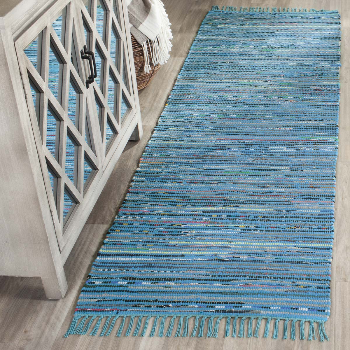 Safavieh Rag 125 Rug, RAR125 - Turquoise / Multi