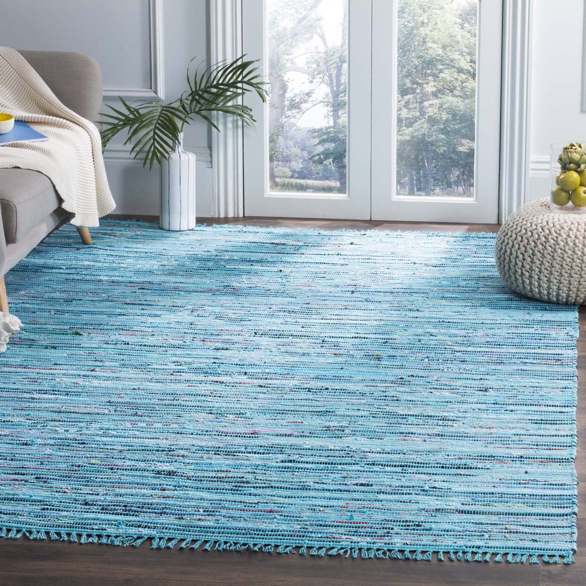 Safavieh Rag 125 Rug, RAR125 - Turquoise / Multi