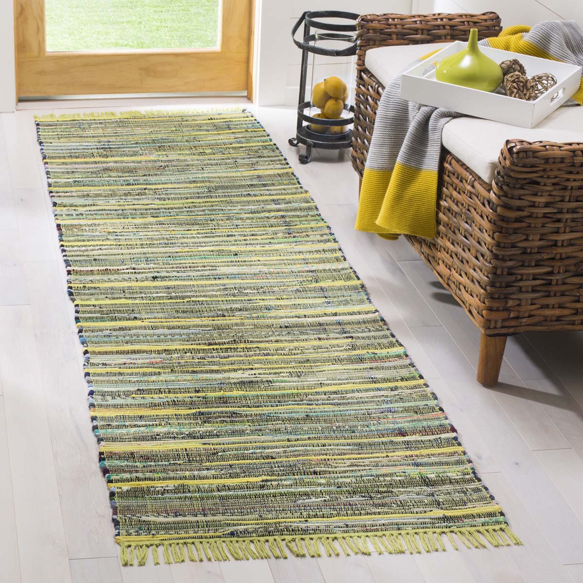 Safavieh Rag 127 Rug, RAR127 - Light Green / Multi