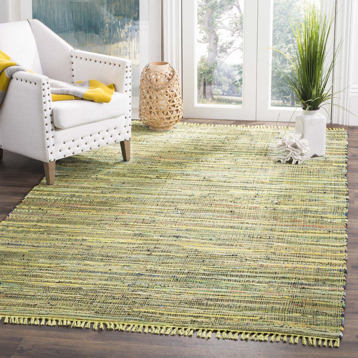 Safavieh Rag 127 Rug, RAR127 - Light Green / Multi