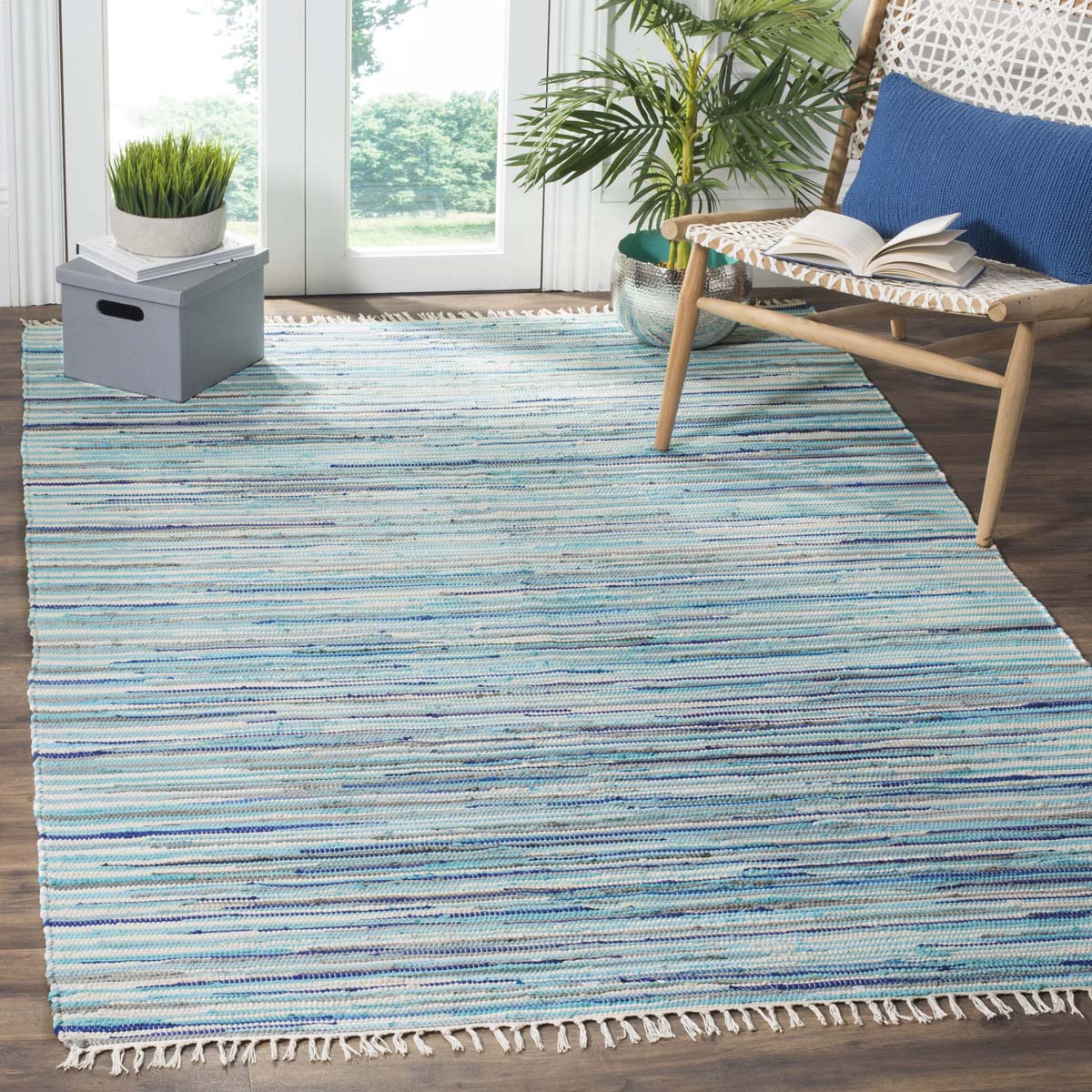 Safavieh Rag 129 Rug, RAR129 - Turquoise / Multi