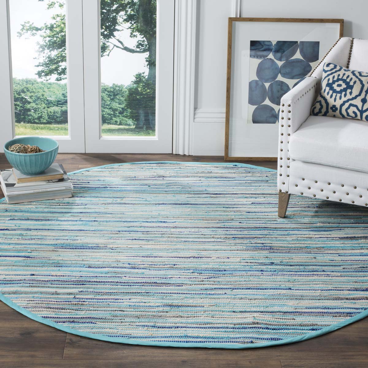 Safavieh Rag 129 Rug, RAR129 - Turquoise / Multi