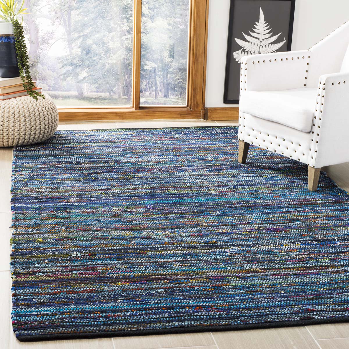 Safavieh Rag 250 Rug, RAR250 - Turquoise / Black