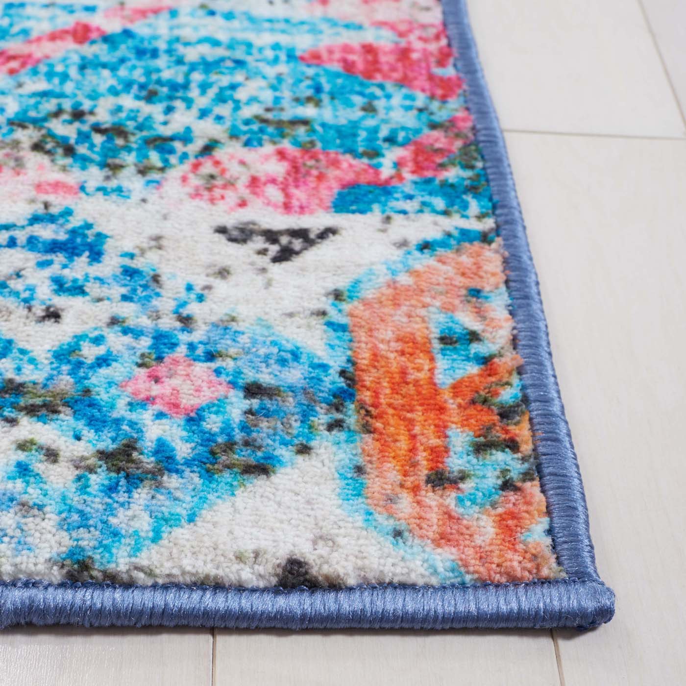 Safavieh Riviera Machine Washable 117 Rug, RIV117 - Light Blue / Pink