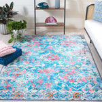 Safavieh Riviera Machine Washable 117 Rug, RIV117 - Light Blue / Pink