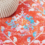 Safavieh Riviera Machine Washable 117 Rug, RIV117 - Orange / Light Blue