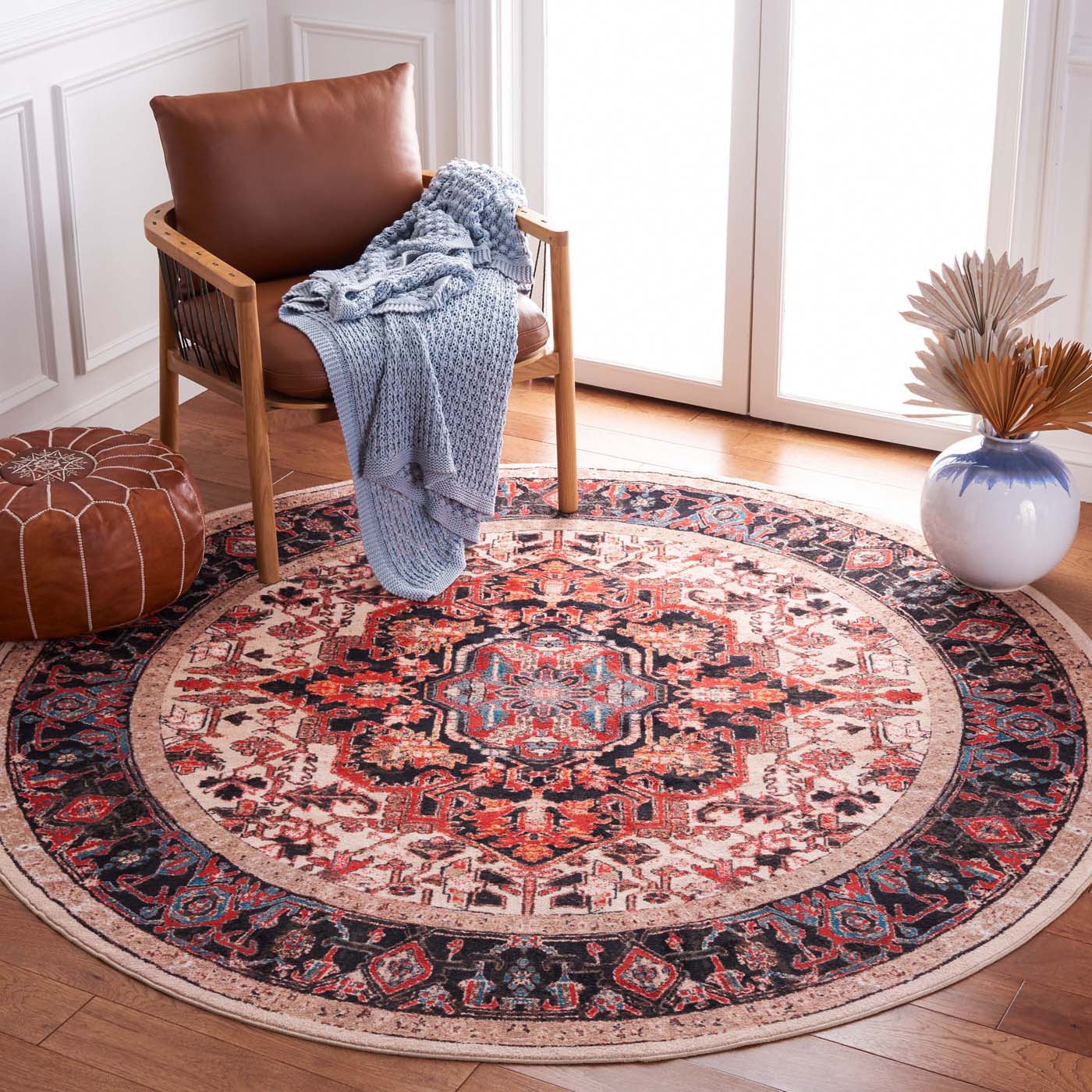 Safavieh Riviera Machine Washable 138 Rug, RIV138 - Ivory / Blue