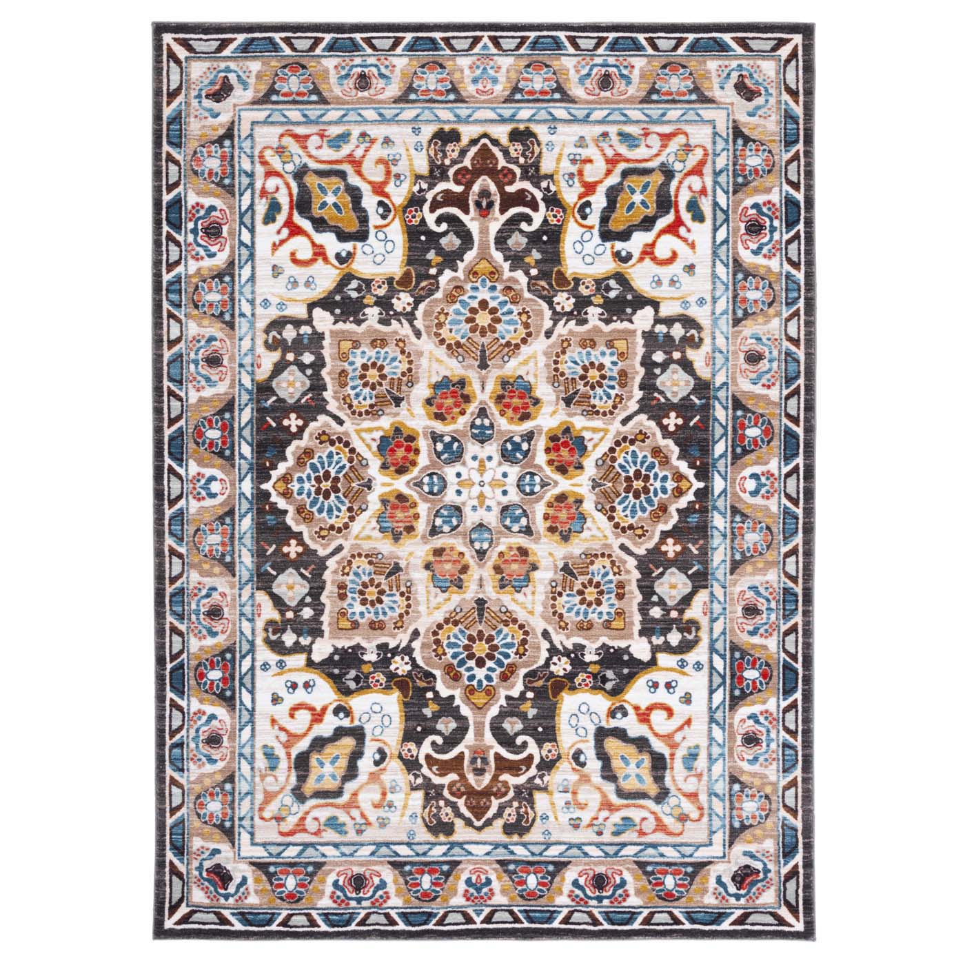 Safavieh Riviera Machine Washable 155 Rug, RIV155 - Beige / Charcoal