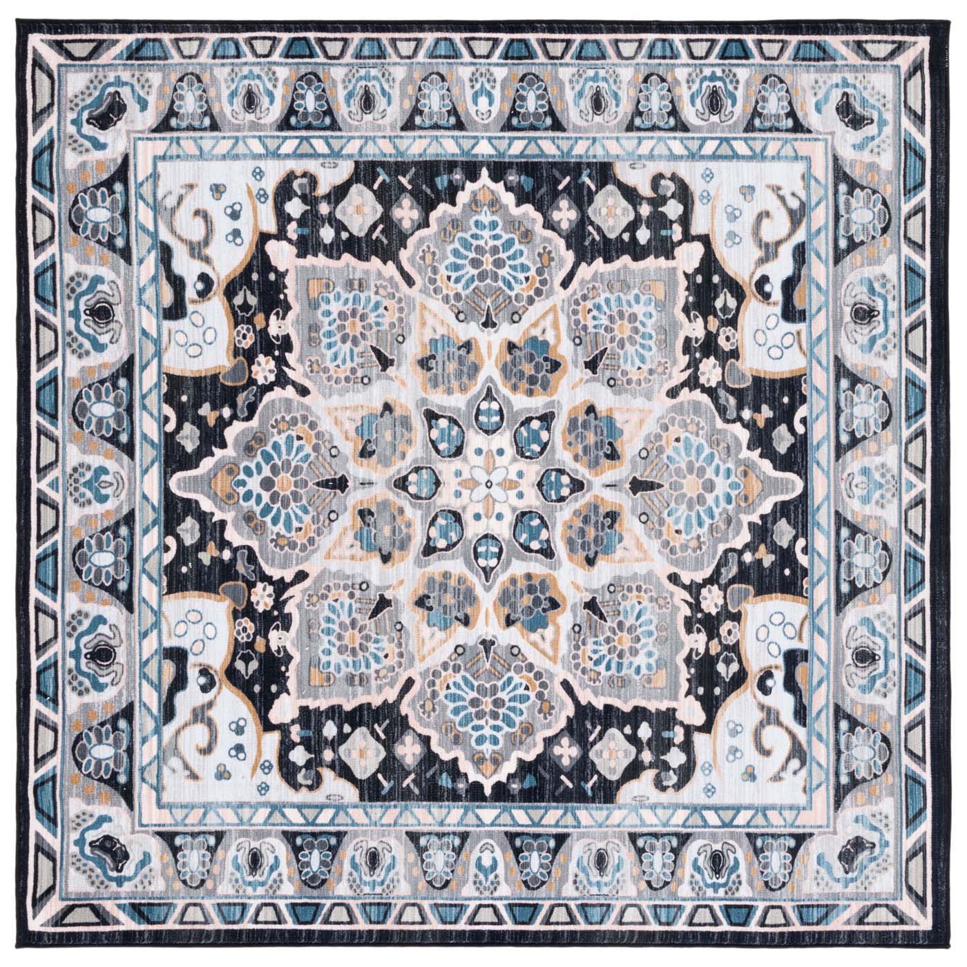 Safavieh Riviera Machine Washable 155 Rug, RIV155 - Grey / Light Blue