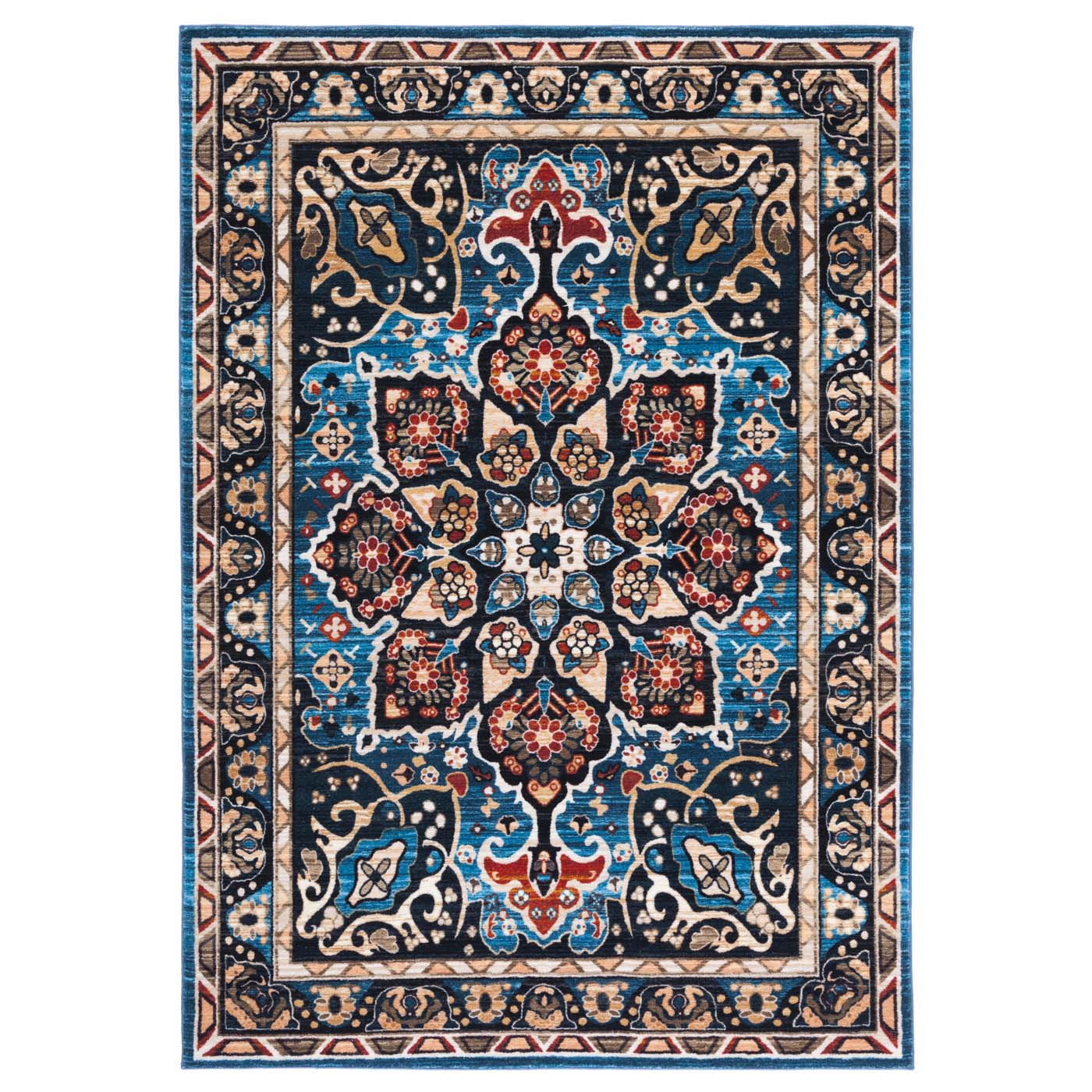 Safavieh Riviera Machine Washable 155 Rug, RIV155 - Blue / Black