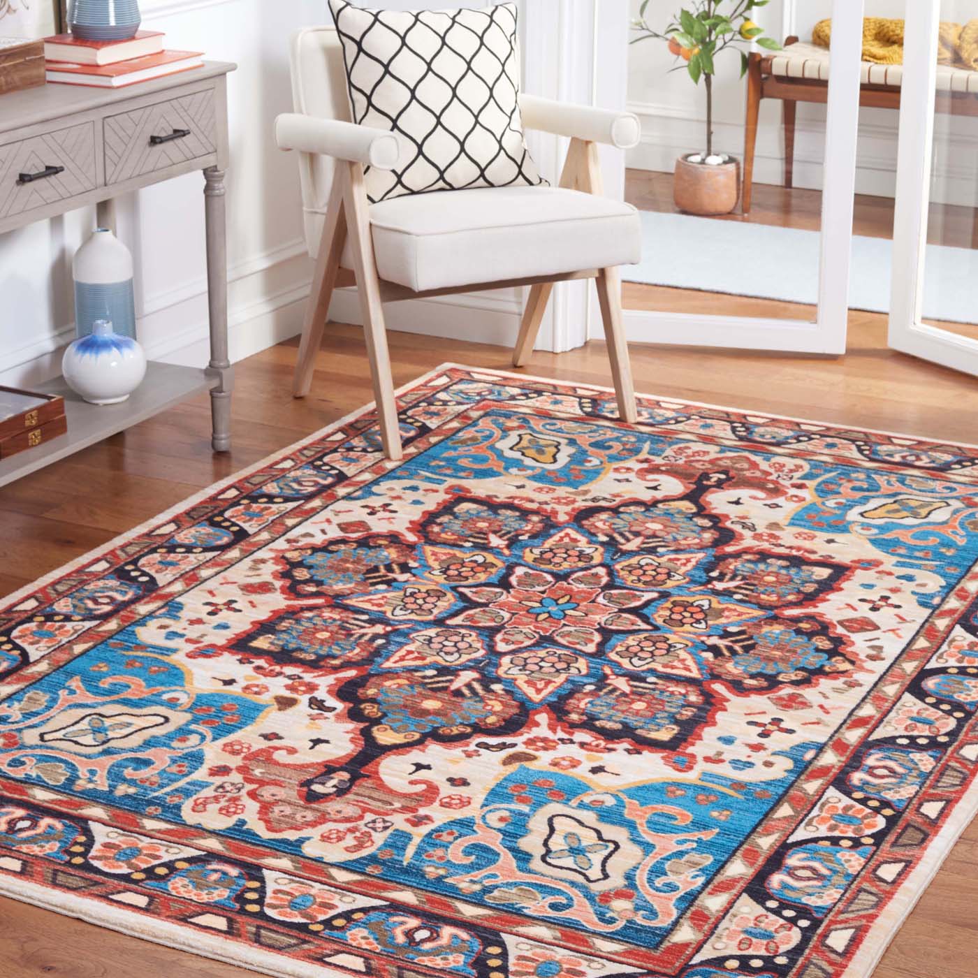 Safavieh Riviera Machine Washable 155 Rug, RIV155 - Blue / Beige