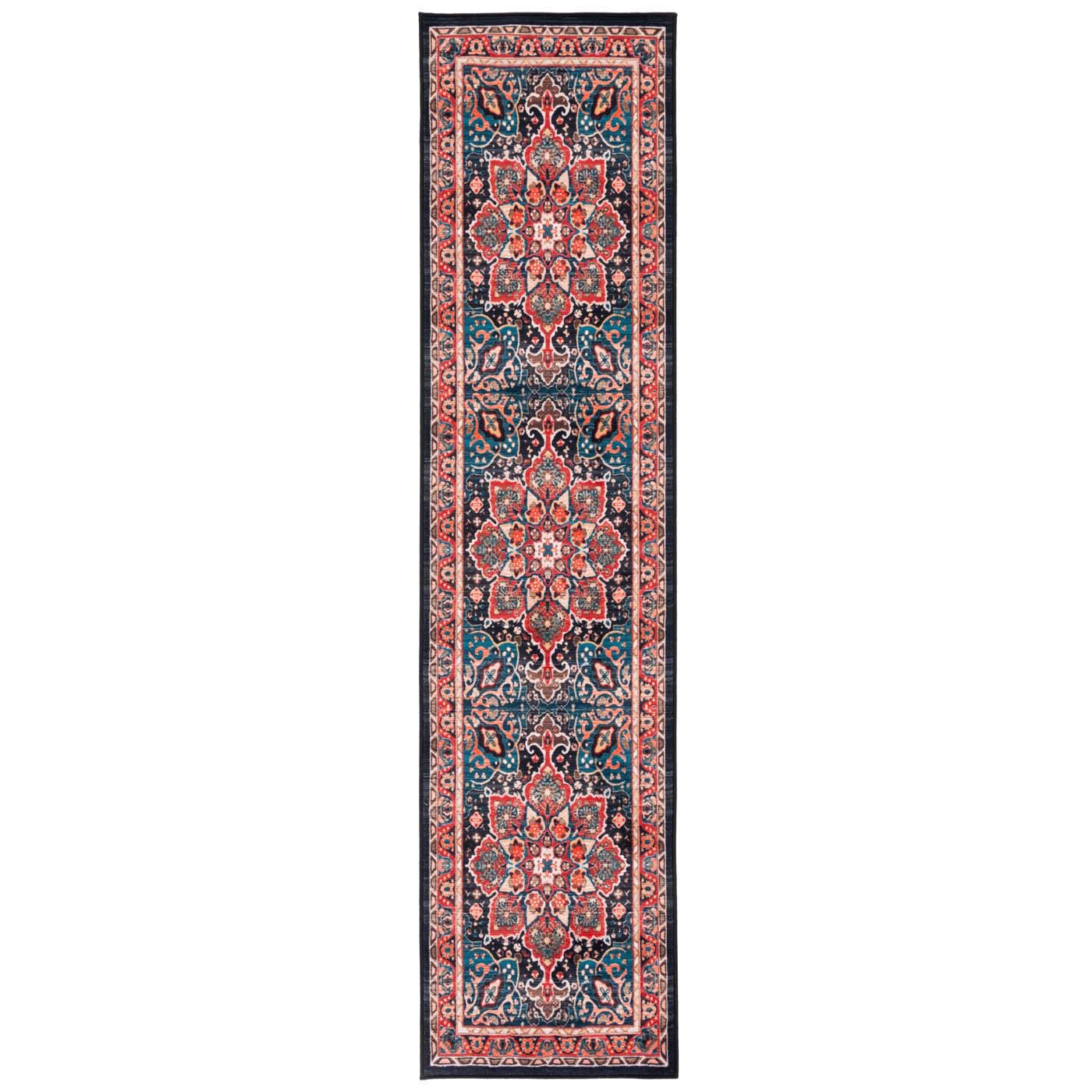 Safavieh Riviera Machine Washable 155 Rug, RIV155 - Red / Navy