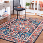 Safavieh Riviera Machine Washable 155 Rug, RIV155 - Red / Navy