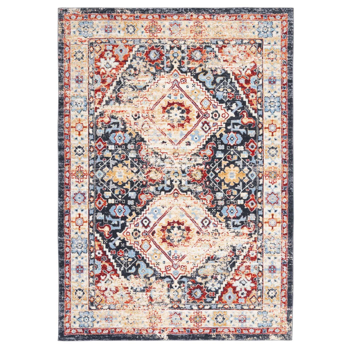 Safavieh Riviera Machine Washable 157 Rug, RIV157 - Charcoal / Gold