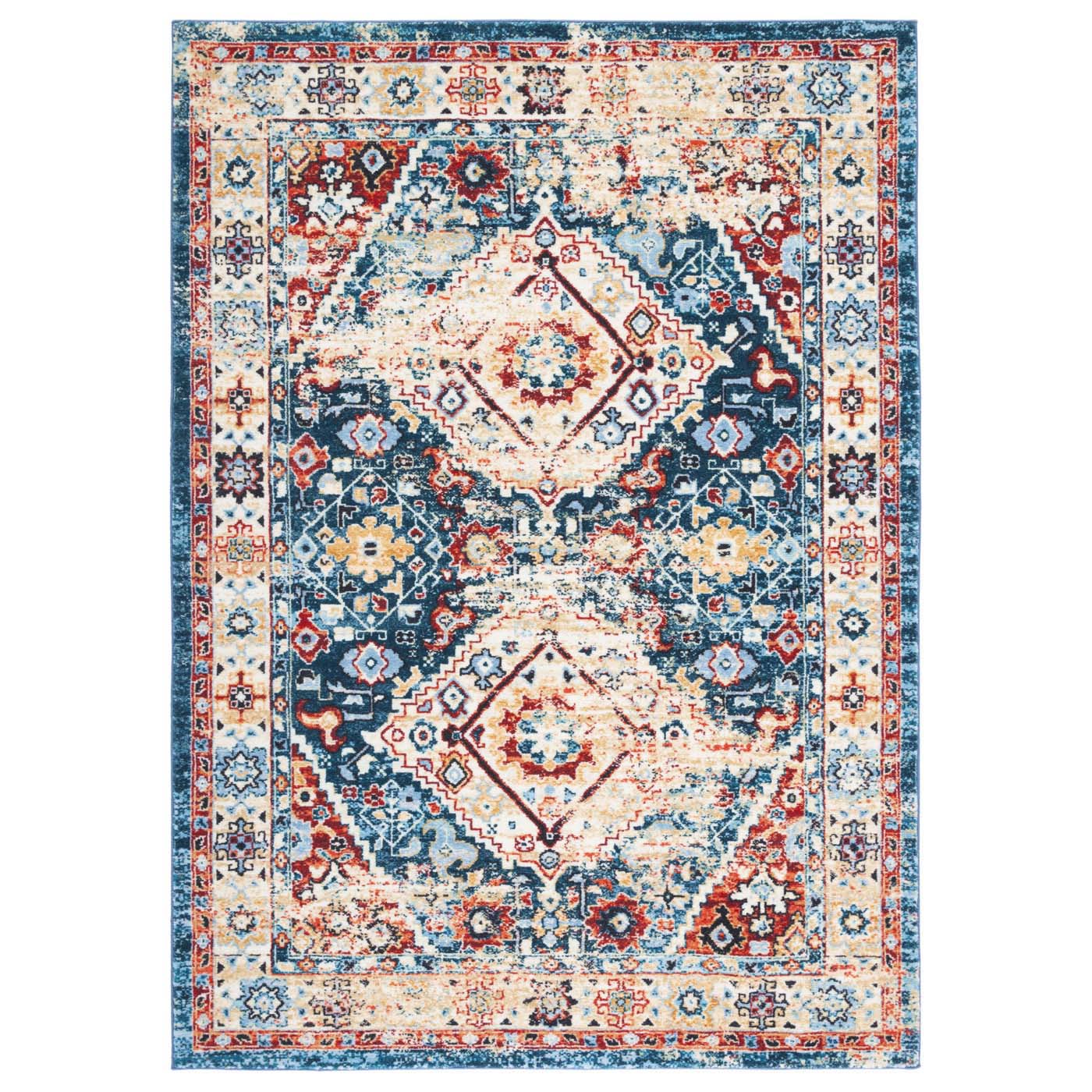 Safavieh Riviera Machine Washable 157 Rug, RIV157 - Blue / Gold