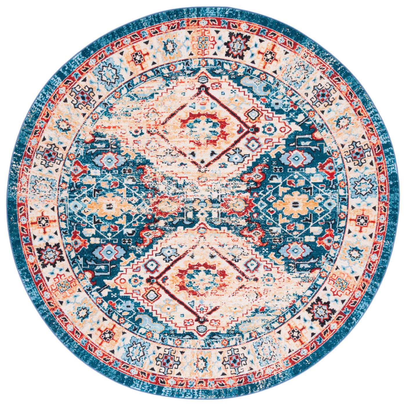 Safavieh Riviera Machine Washable 157 Rug, RIV157 - Blue / Gold