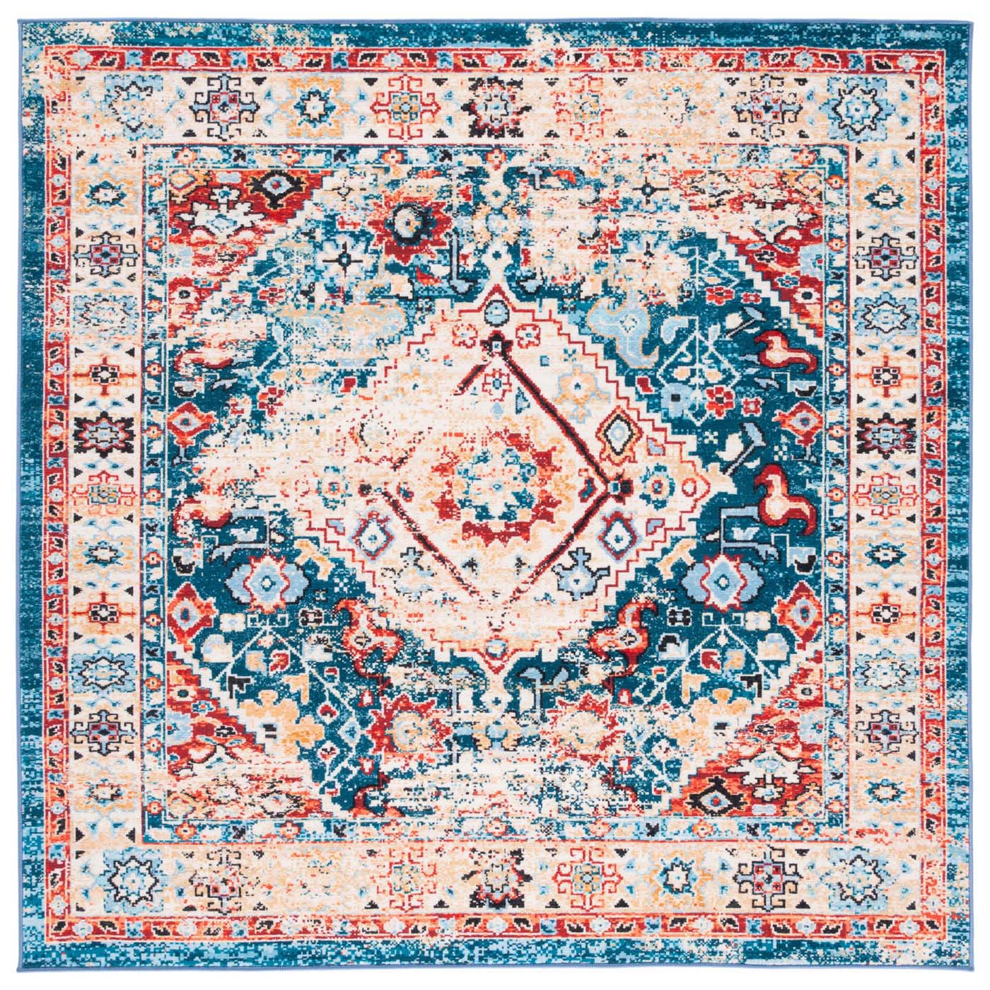 Safavieh Riviera Machine Washable 157 Rug, RIV157 - Blue / Gold