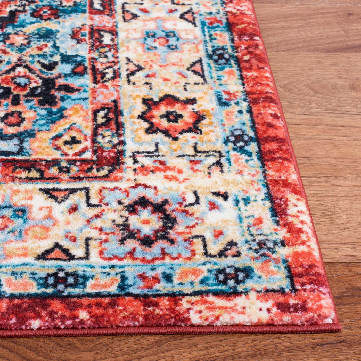 Safavieh Riviera Machine Washable 157 Rug, RIV157 - Red / Blue