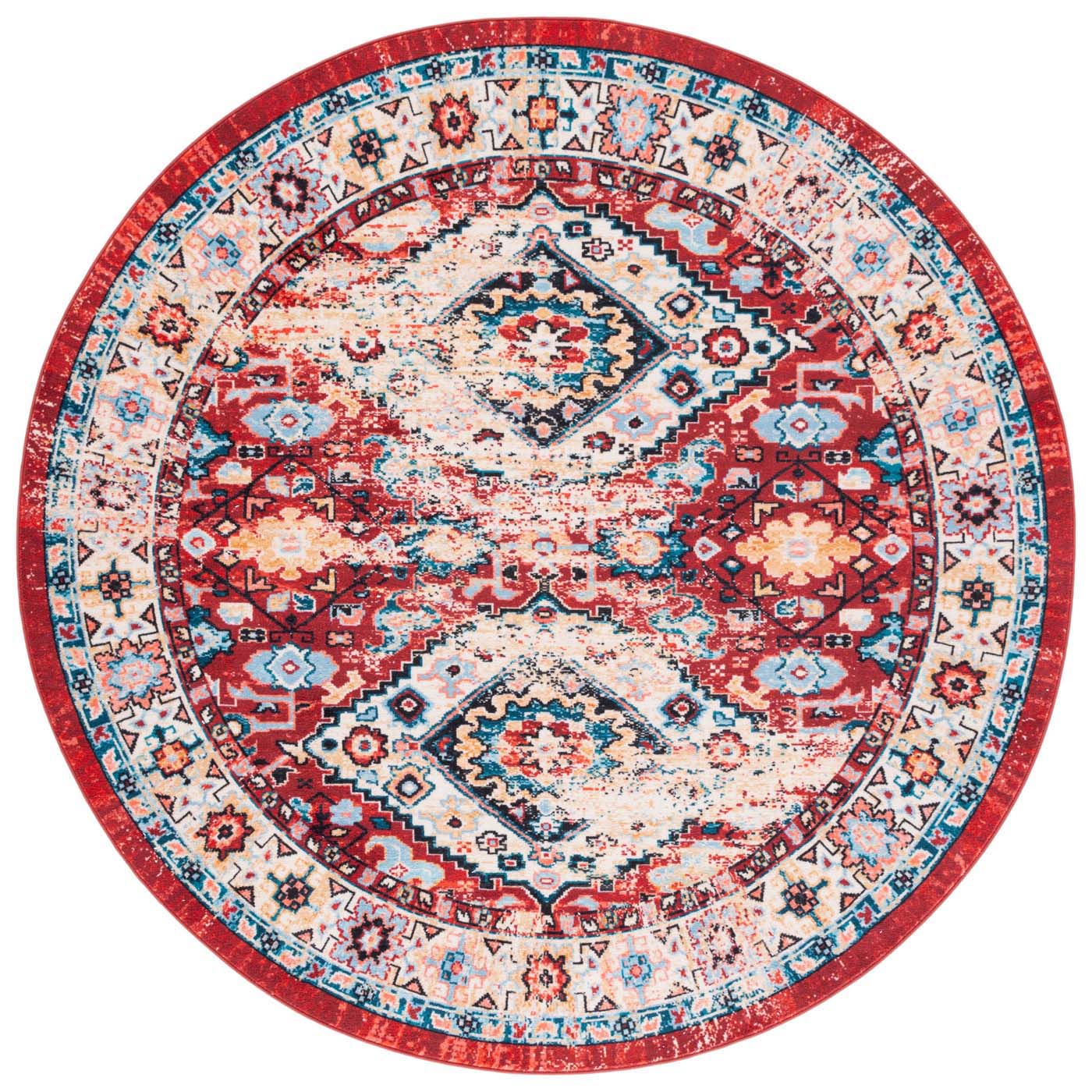 Safavieh Riviera Machine Washable 157 Rug, RIV157 - Red / Blue