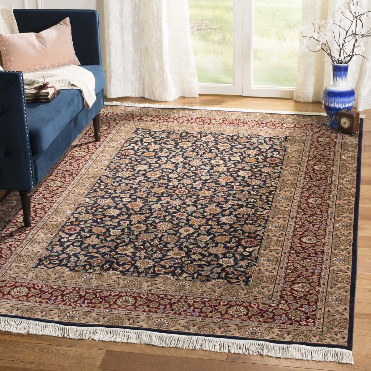 Safavieh Royal Kerman 6B- Rug, RK26B- - Navy / Red