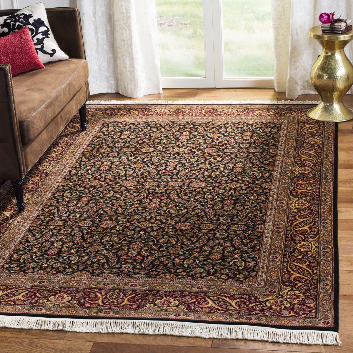 Safavieh Royal Kerman 1A- Rug, RK31A- - Black / Red