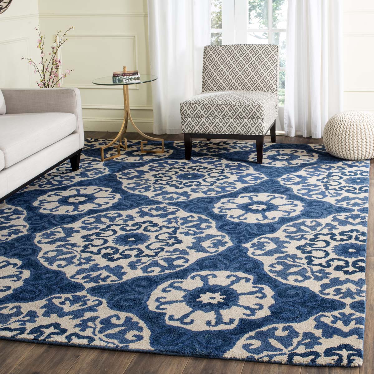 Safavieh Roslyn 525 Rug, ROS525 - Blue / Ivory