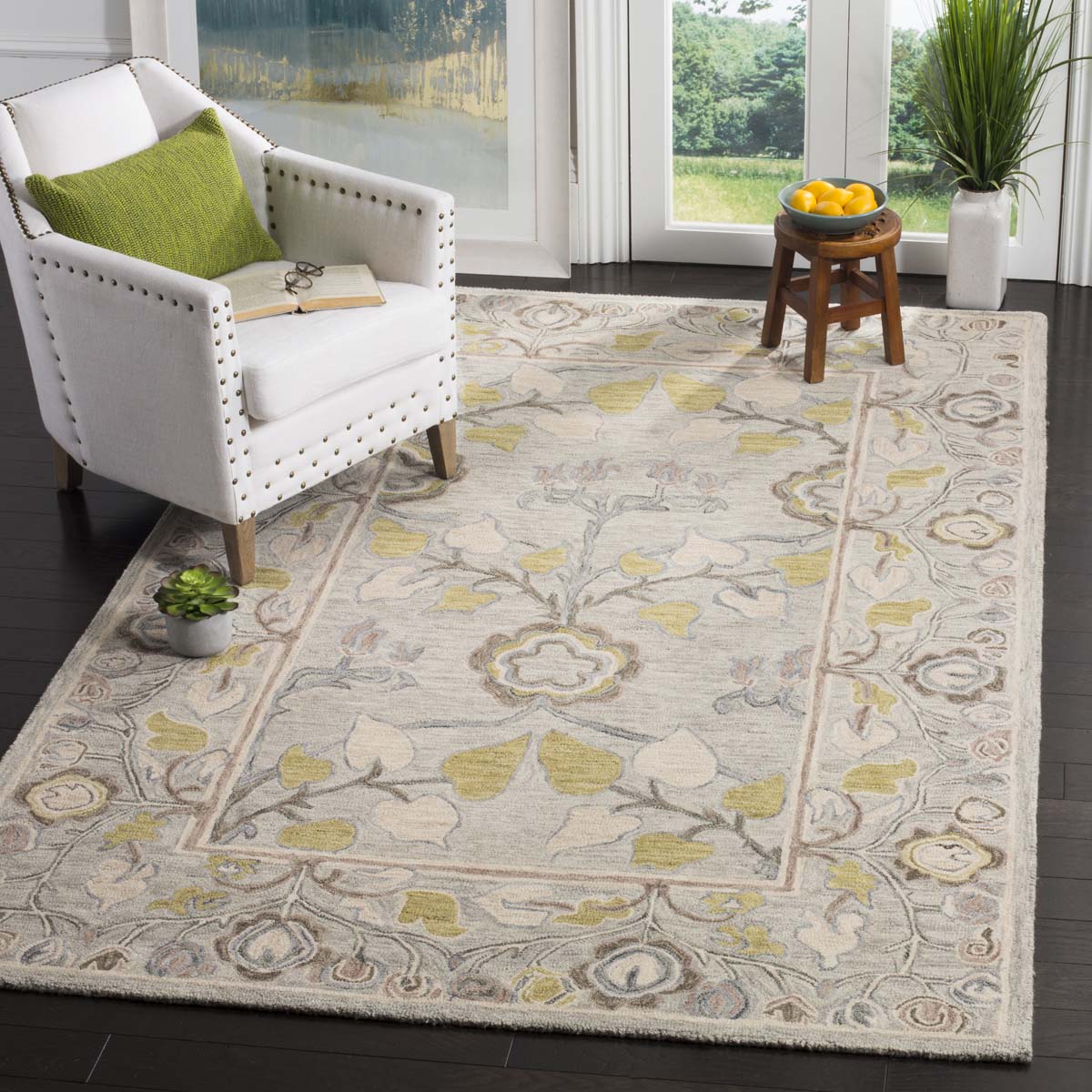 Safavieh Roslyn 908 Rug, ROS908 - Light Grey / Multi