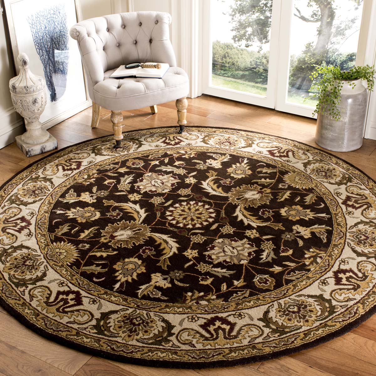 Safavieh Royalty 239 Rug, ROY239 - Chocolate / Beige