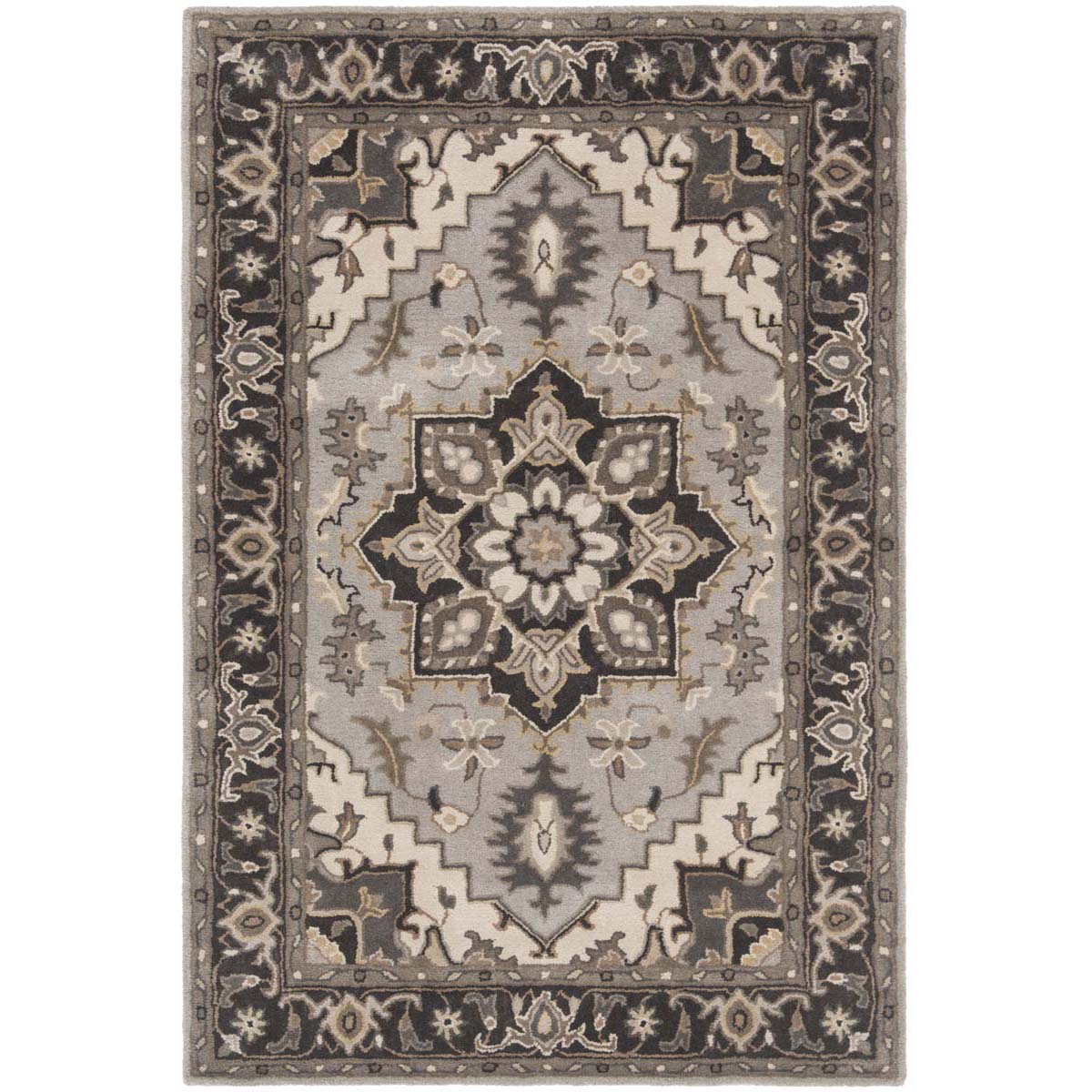 Safavieh Royalty 700 Rug, ROY700 - Silver / Charcoal