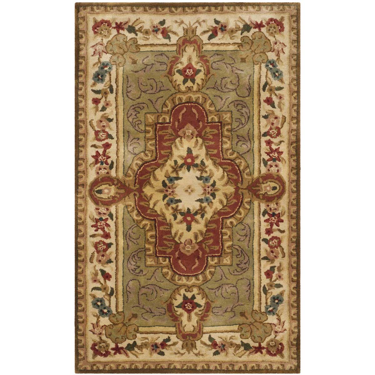 Safavieh Royalty 20A Rug, RT620A - Green / Ivory