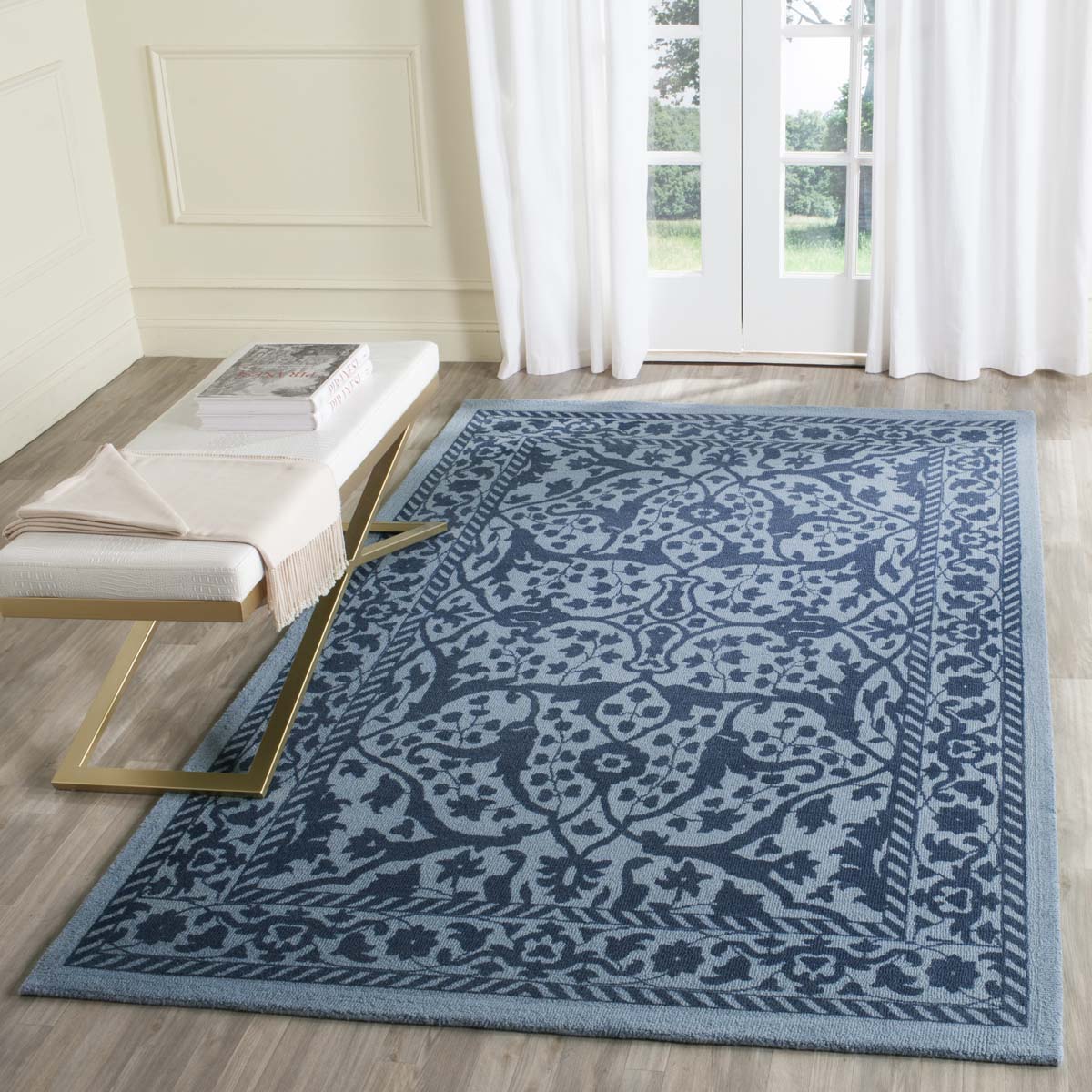 Safavieh Restoration Vintage 102 Rug, RVT102 - Blue / Dark Blue