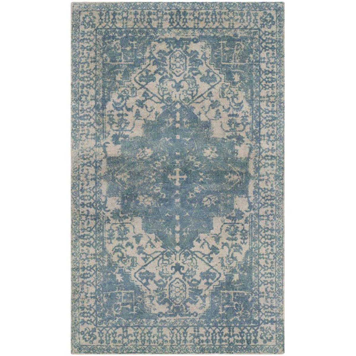 Safavieh Restoration Vintage 421 Rug, RVT421 - Ivory / Turquoise