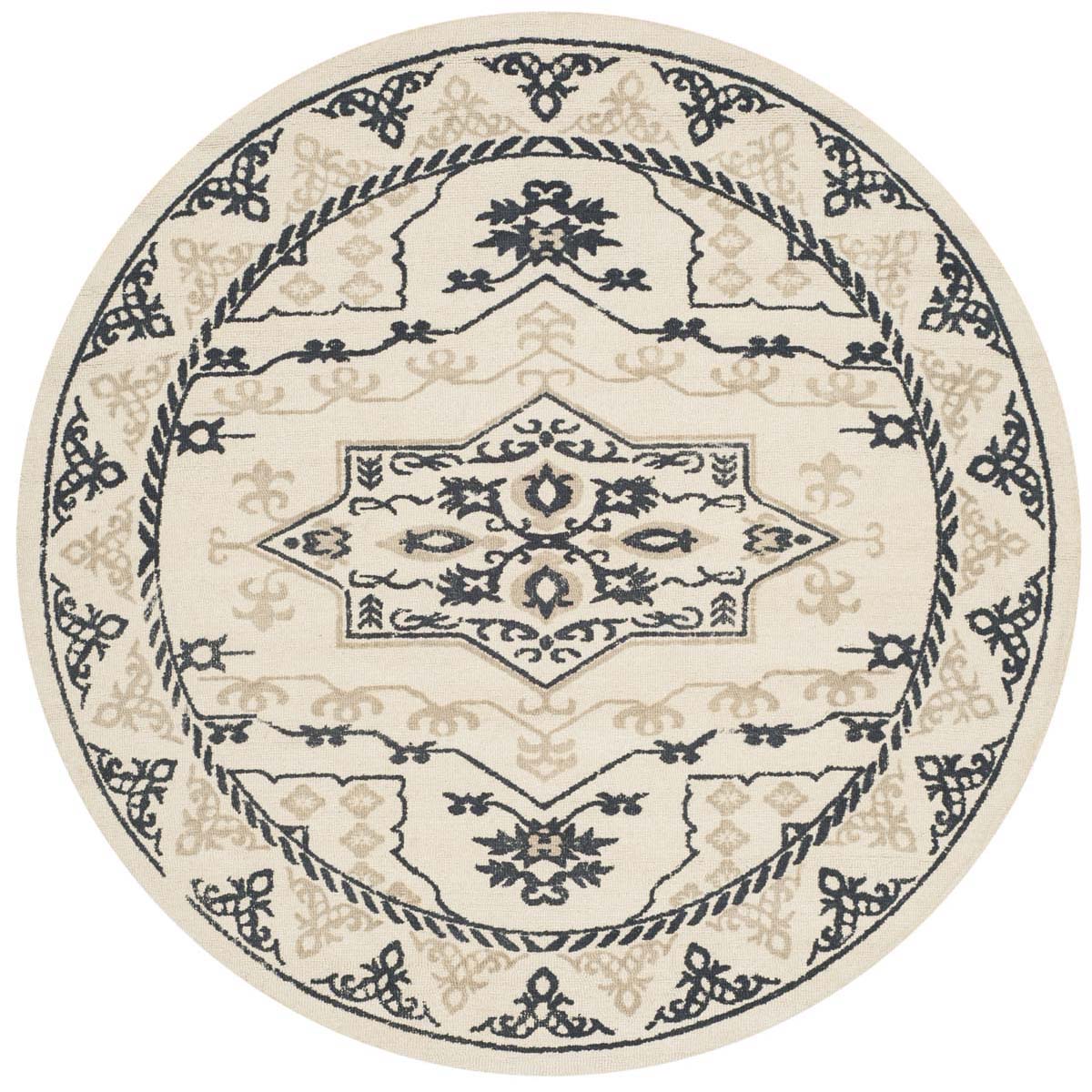 Safavieh Restoration Vintage 424 Rug, RVT424 - Ivory / Charcoal