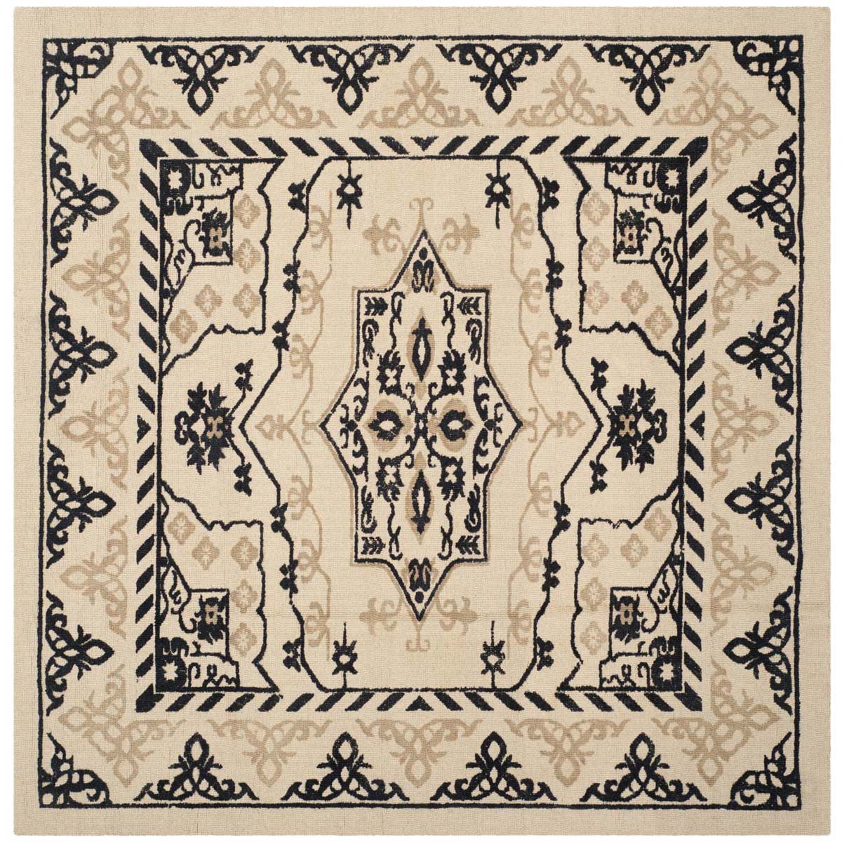 Safavieh Restoration Vintage 424 Rug, RVT424 - Ivory / Charcoal