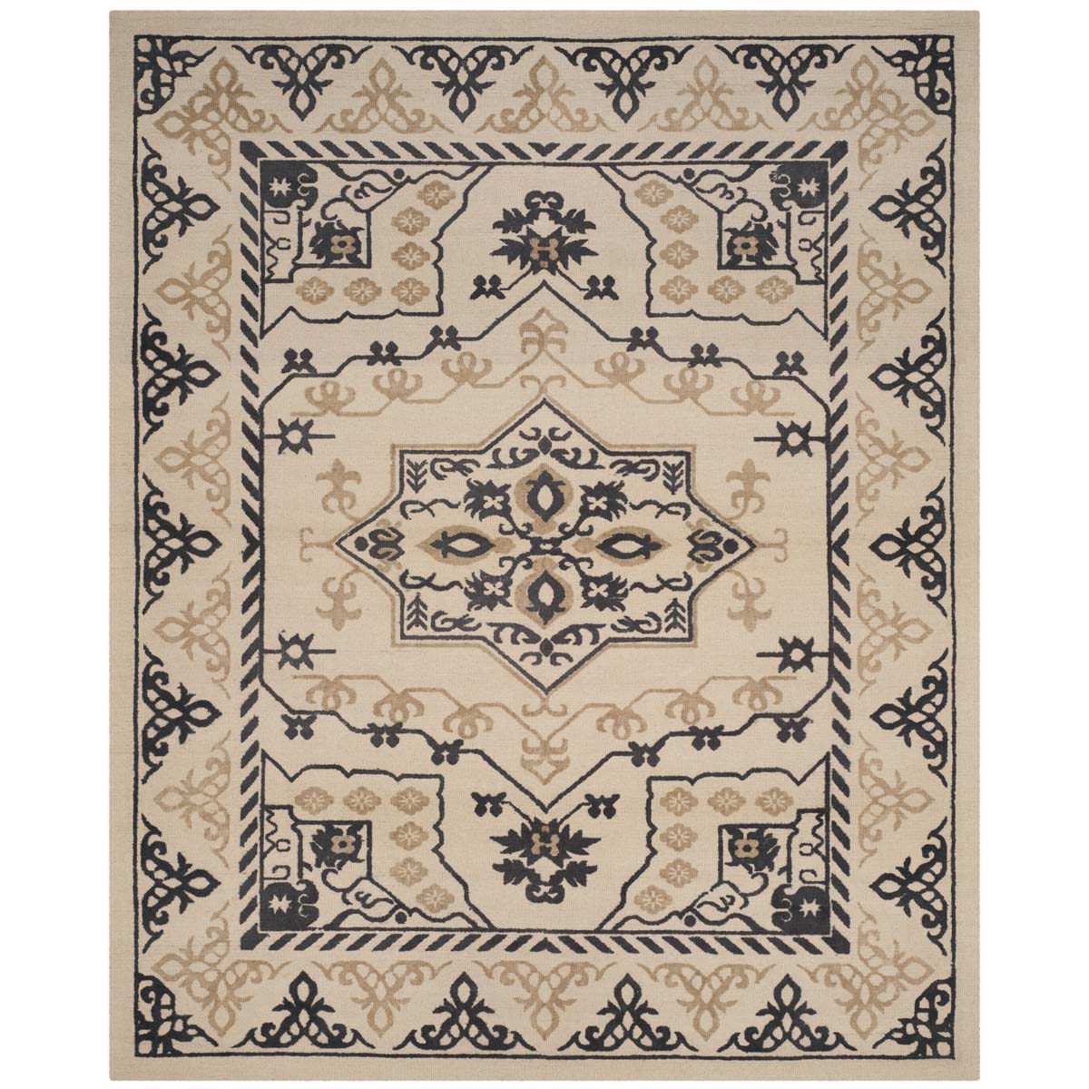 Safavieh Restoration Vintage 424 Rug, RVT424 - Ivory / Charcoal